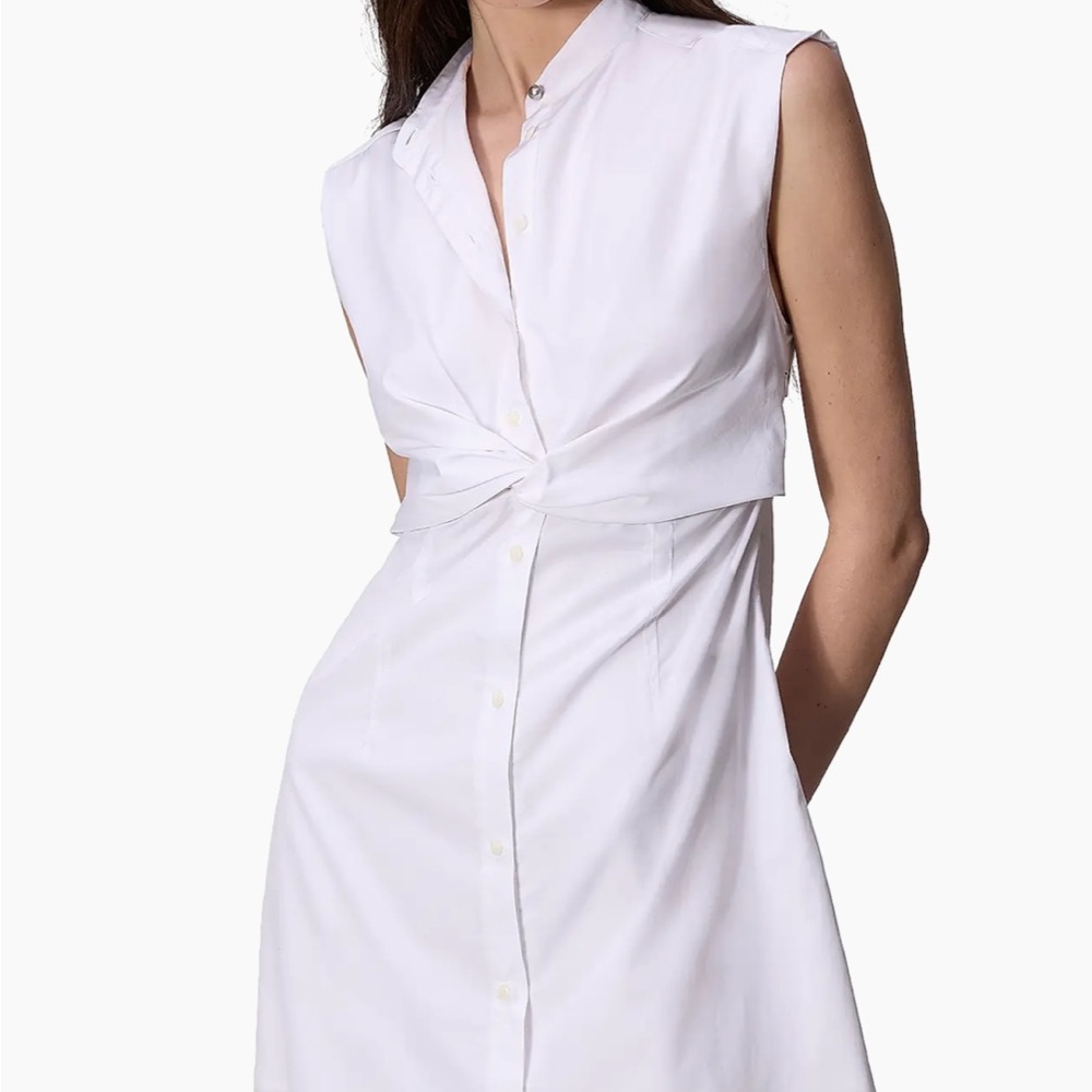 Rag and Bone Louisa Sleeveless Poplin Mididress